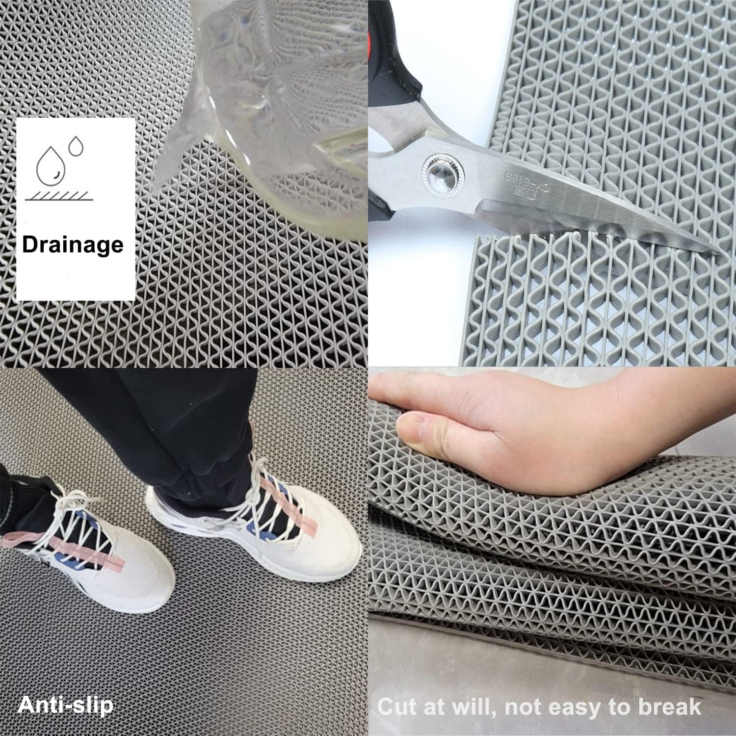 Bamboo Bath Mat - Tapete Antiderrapante Minimalista para Banheiro e
