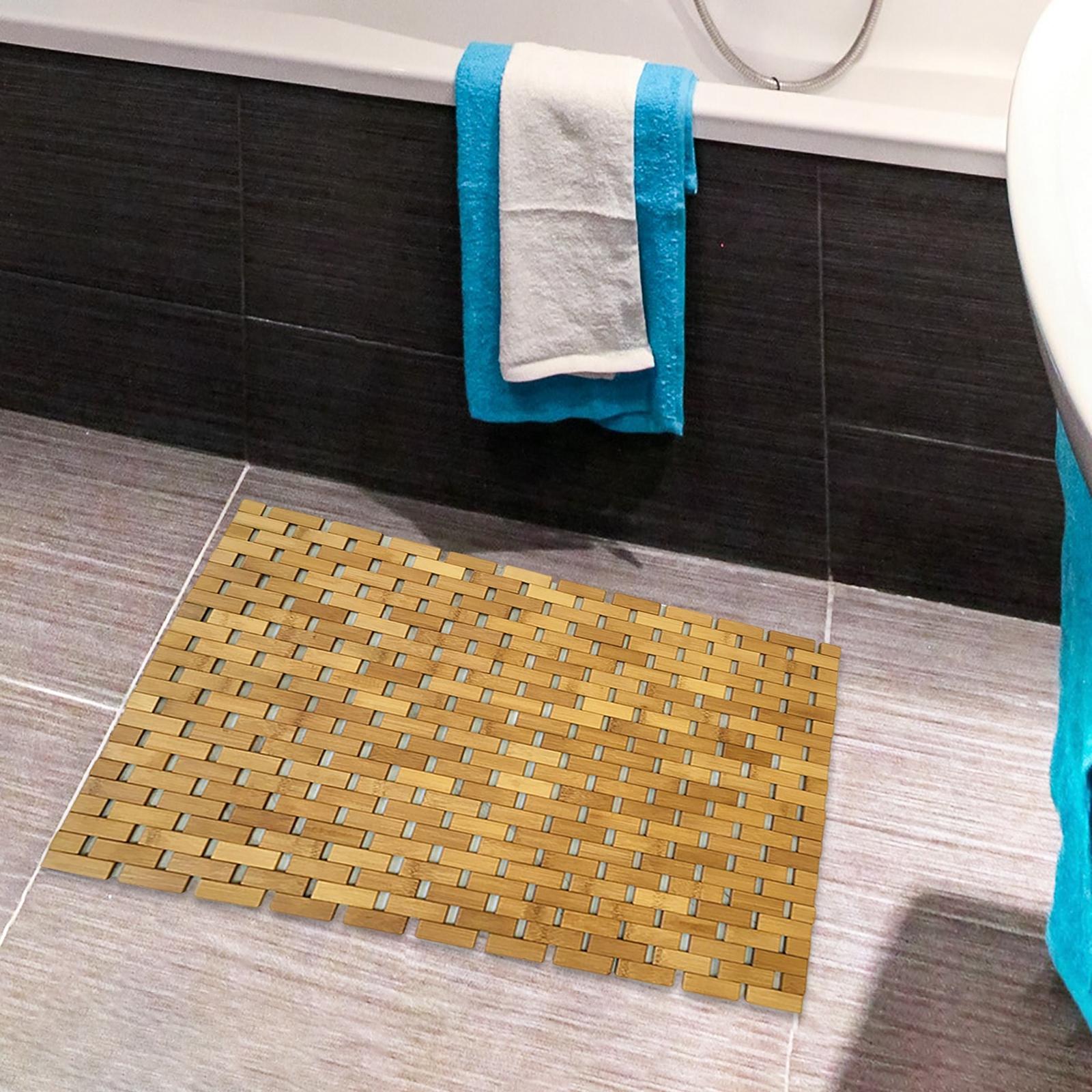 Tapete de Banheiro de Madeira  - Bamboo Bath Mat avaliação e preço